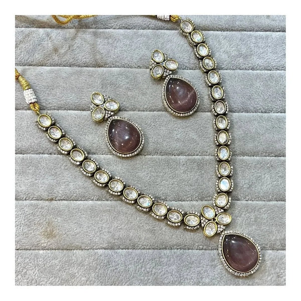 Anira moissanite Victorian polki set matte finish crystal stone